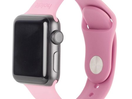 Apple Watch (42 44 SE 45 46 49mm) Holdit Silikone Rem - Pink For Cheap