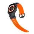 Apple Watch (42 44 SE 45 46 49mm) Tech-Protect Delta Pro Silikone Rem - Black   Orange For Discount