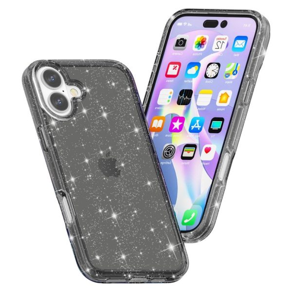 EIDERWOOD iPhone 16 Hybrid Plastik Cover - Sort Glitter For Discount