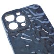 iPhone 14 Pro Skinnende Fleksibel Plastik Cover - Bølget Design - Blå Online now