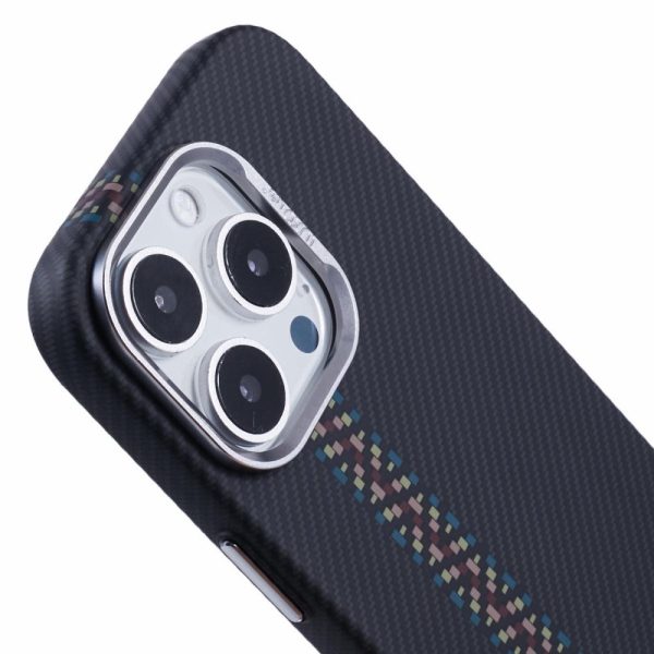 EIDERWOOD Mønstret Carbon Cover - iPhone 14 Pro - MagSafe Kompatibel - Dark ZigZag Pattern on Sale