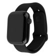 Apple Watch (42 44 SE 45 46 49mm) Fixed Wide Sporty Silikone Rem Sæt - Sort Online now