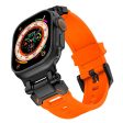 Apple Watch (42 44 SE 45 46 49mm) Tech-Protect Delta Pro Silikone Rem - Black   Orange For Discount