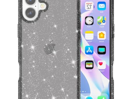 EIDERWOOD iPhone 16 Hybrid Plastik Cover - Sort Glitter For Discount