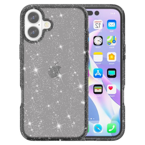 EIDERWOOD iPhone 16 Hybrid Plastik Cover - Sort Glitter For Discount