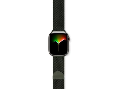 Apple Watch (42 44 SE 45 46 49mm) Epico Milanese Rustfri Stål Rem - Dark Green on Sale