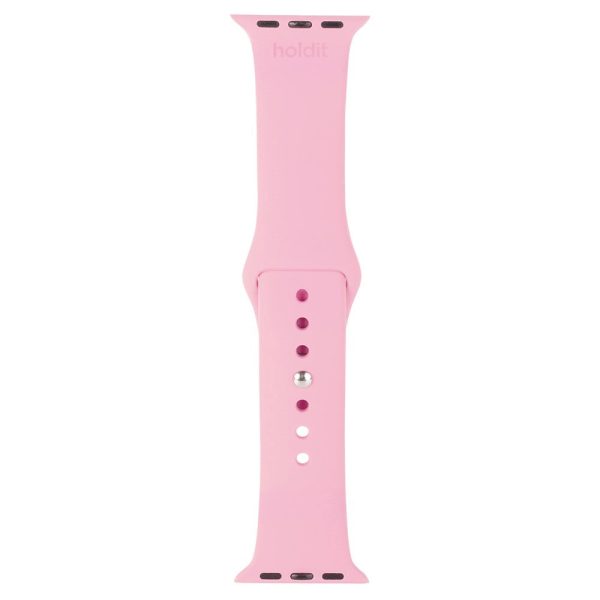 Apple Watch (42 44 SE 45 46 49mm) Holdit Silikone Rem - Pink For Cheap