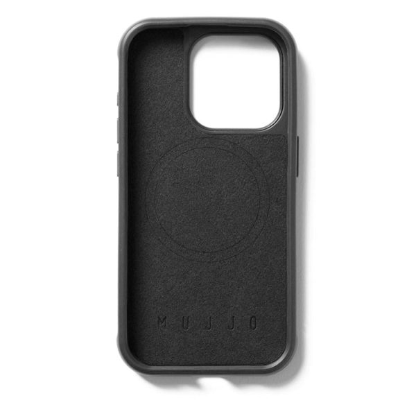 Mujjo iPhone 15 Pro Leather Shield Case - MagSafe Kompatibel - Sort Supply