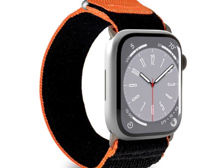 Apple Watch (42 44 SE 45 46 49mm) PURO TRIAL LOOP Rem - Sort Orange on Sale