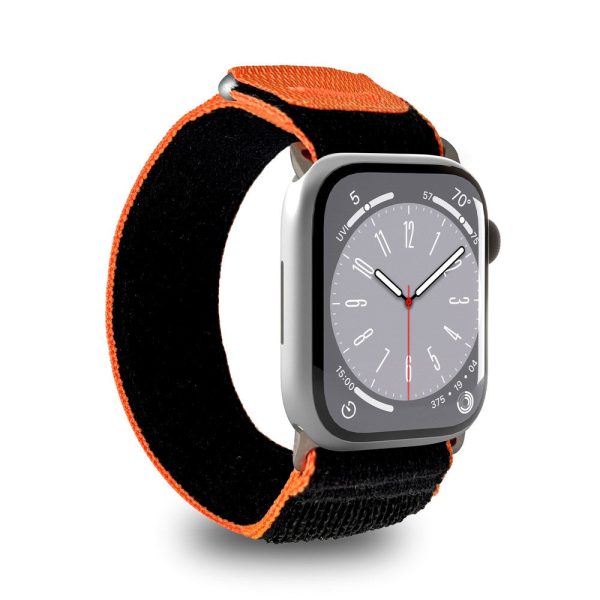 Apple Watch (42 44 SE 45 46 49mm) PURO TRIAL LOOP Rem - Sort Orange on Sale