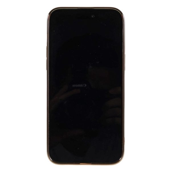 iPhone 14 Pro Skinnende Fleksibel Plastik Cover - Bølget Design - Guld on Sale